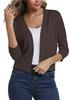 Versatile Women's Knit Cardigan Sweater - Simple, Short Jacket for Spring and Autumn