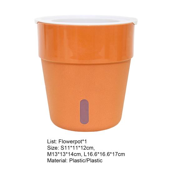 Plant Pot Eye-catching Heat Resistant Plastic Automatic Water Absorption Plant Pot with Cotton Ropes for Home