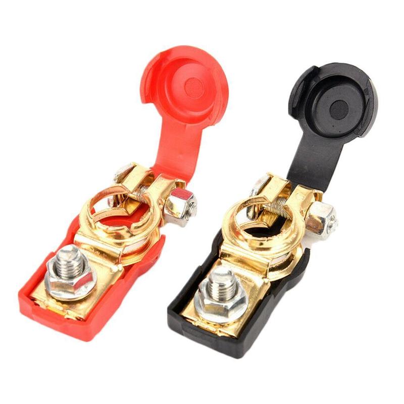 

2 Pcs Car Battery Terminal Positive Negative Quick Release Connector for Auto Boat and Motorcycle - 12V 24V Universal