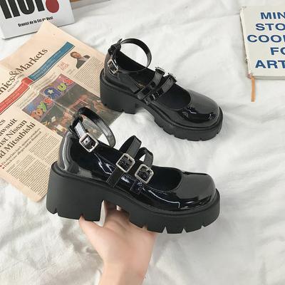 2024 Cosplay Costume Shoes Japanese Style Vintage Soft Sister Girls High Heels  Platform College Student Cosplay Costume Shoes