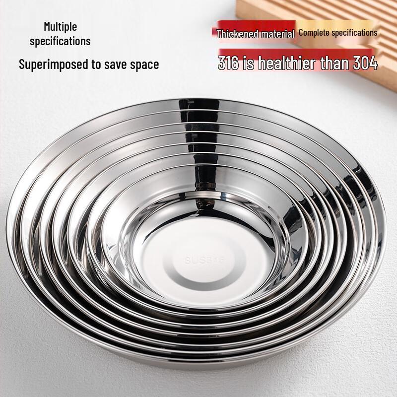 CCKO 316 Stainless Steel Deep Commercial Serving Plate