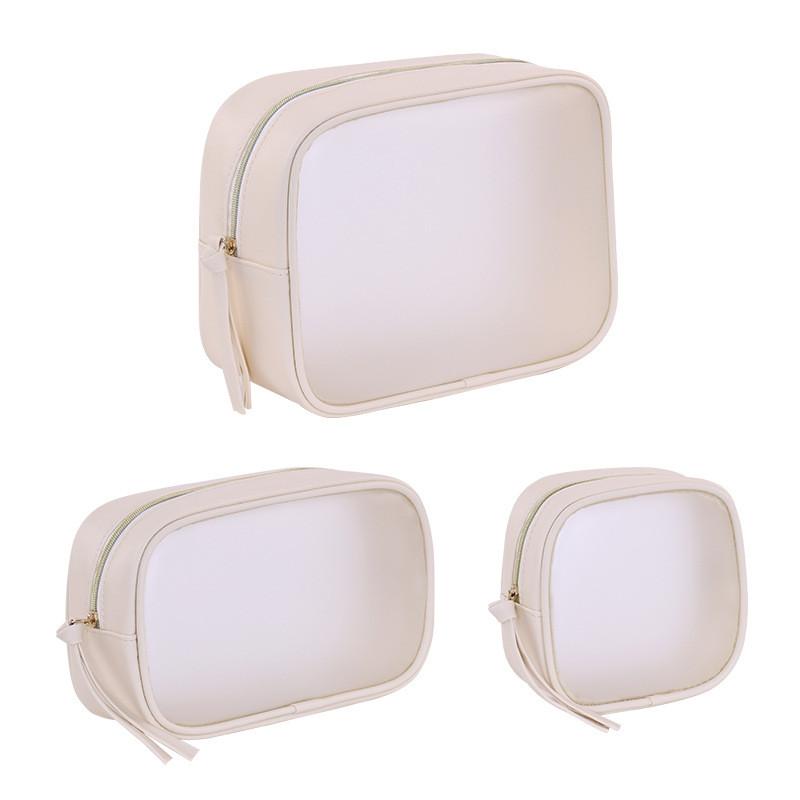 Minimalist Pvc Transparent Makeup Bag With Waterproof Storage For Travel And Daily Use
