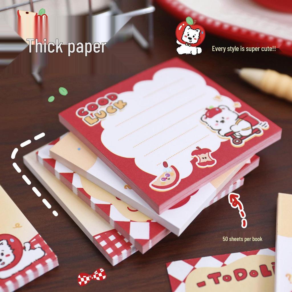 Apple Duoduo Cute Cartoon Non-Adhesive Sticky Notes for Student Planners