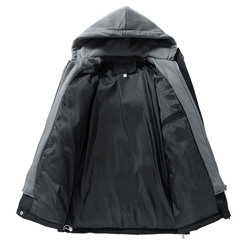 Men Parkas Thick Warm Winter Jacket Hooded Quilted Jacket Loose Fashion Casual Cotton-Padded Puffer Coat Autumn Winter Outwear