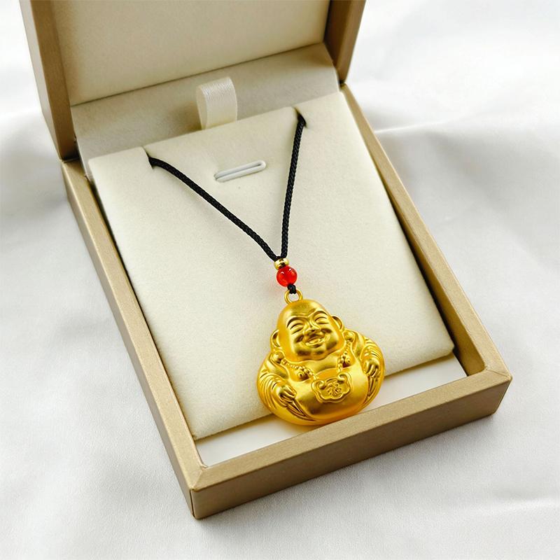 1pc 2026 Maitreya Pendant Statue Necklace Fashionable Women's Wealth Jewelry Gifts