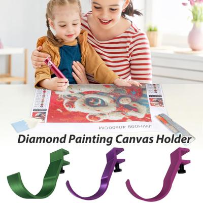 1 Pair Rhinestone Art Canvas Holder Universal Adjustable Rhinestone Painting Table Clamp Plastic Rhinestone Art Painting Roller Tool