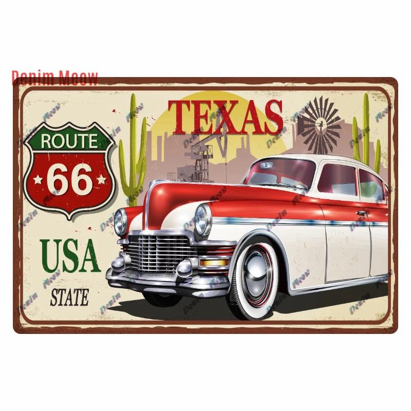 Vintage Metal Sign Plate, Garage Wall Decor, Man Cave, Gas Station Printing, Home Decor, Bar, Pub, Club, Retro, Route 66, WY1