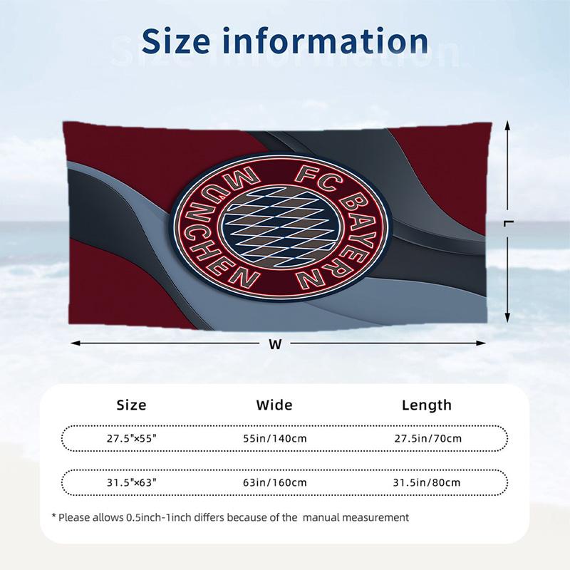 Bayern Munich Print Quick Dry Beach Towel Microfiber Absorbent Portable Travel Swimming Towel