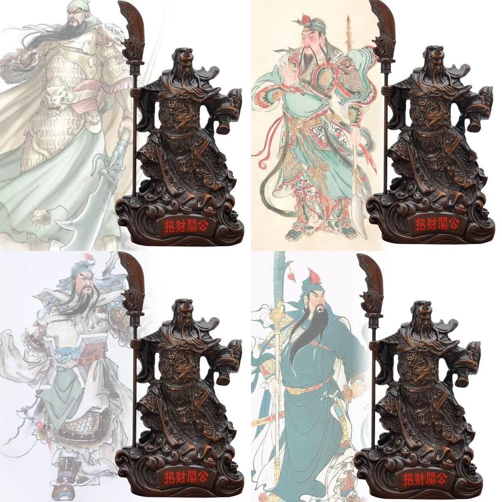 Elegant Resin Guan Yu Statue For Home Decor Perfect For Prosperity And Good Fortune