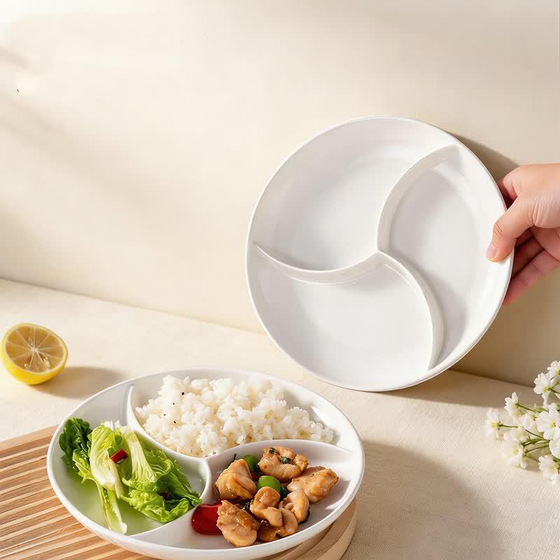 Deou Xingguang 9.5-inch Ceramic Divided Meal Plate