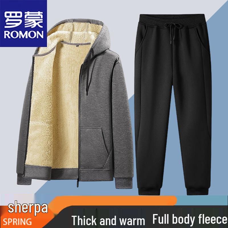 

ROMON Men s Autumn/Winter Hooded Fleece Tracksuit 3XL