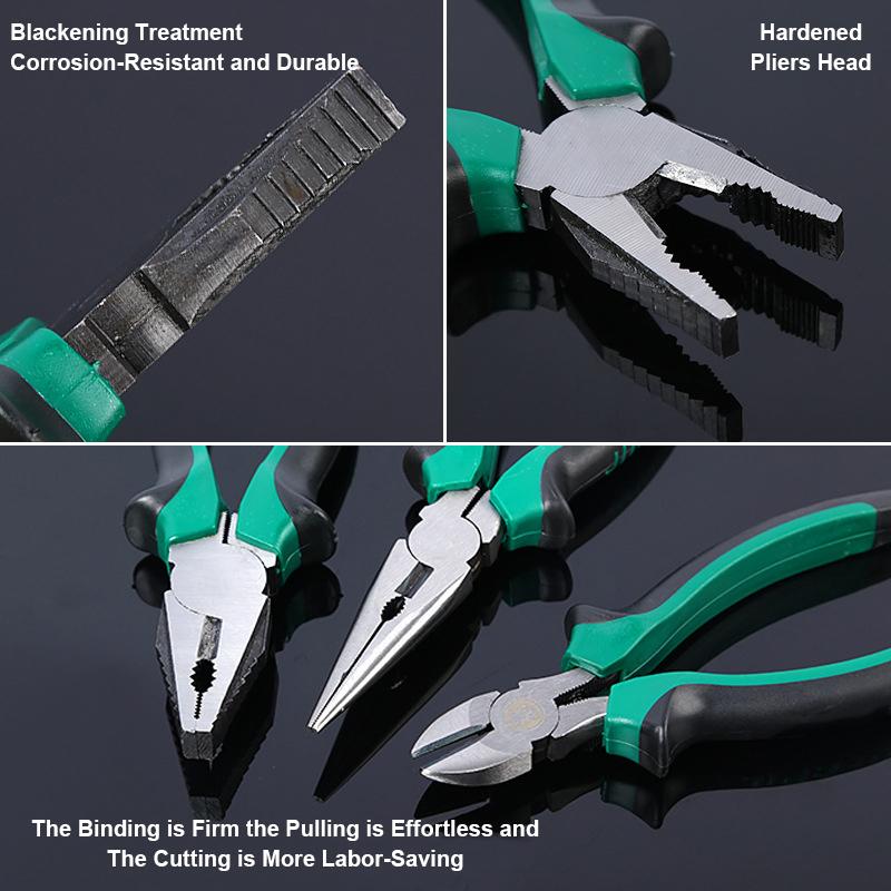 6 inch Universal Multifunctional Diagonal Pliers Needle Nose Pliers Tools Universal Wire Cutters Electrician Wire Pliers