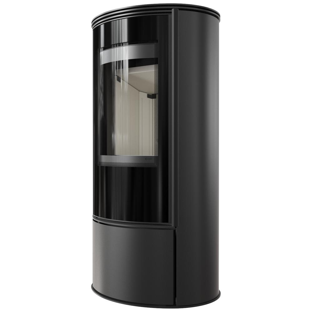 Wood Burning Steel Stove KRATKI ERIK Ø 150 5,5 kW Self Closing Door