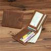 Crazy Horse Leather Wallet Men's Genuine Leather Wallet Driver's License Card Bag Retro