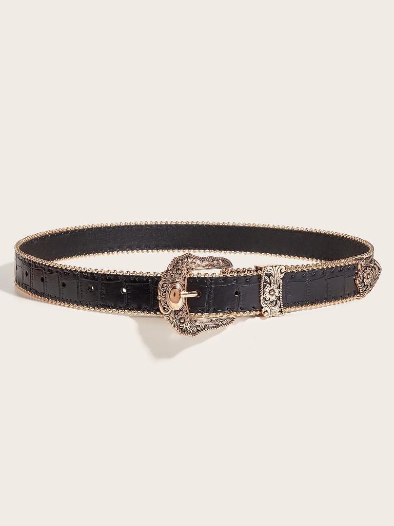 Slimming Belt Fashionable Alloy Buckle Belt For Vintage Paired With Skirts