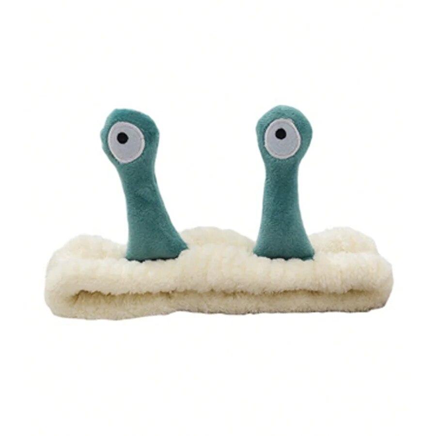 Face Wash Snail Headband Cartoon Cute Coral Fleece Elastic Spa Hair Bands Skincare Makeup Beauty Shower Yoga Sports Headwear