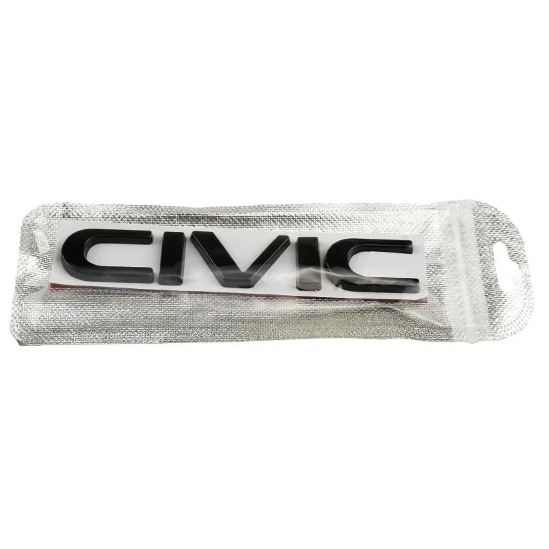 Honda Civic 3D Metal Car Stickers Side Fender Badge Styling Rear Trunk Emblem Decal 2011-2024 Exterior Accessories