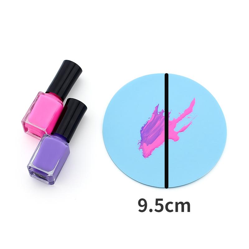 1PCS Silicone Paint Palette Mat Round Folding Reusable Nail Art Stamping Pad DIY Manicure Nail Art Implements Painting Tools