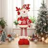 Christmas Cartoon Knitted Stretch Doll Ornament Santa Claus Snowman Elk Stand up Ornament Festival Scene Decoration