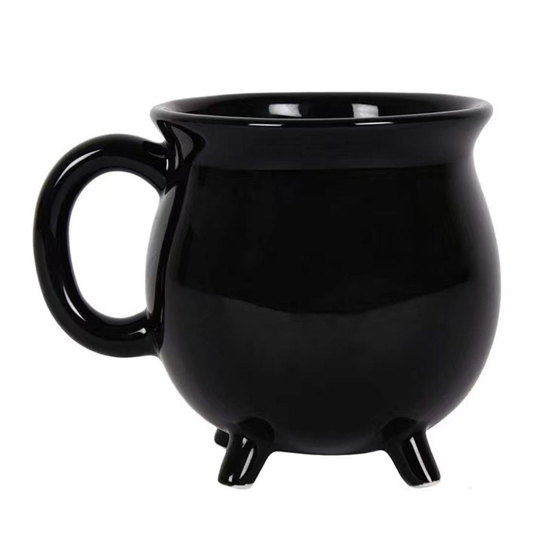 1pcs Halloween Witches Brew Cauldron Coffee Mug Ceramic Coffee Cups 300ml Ceramic Witchy Gifts Witch Decor Halloween Mug 300ml