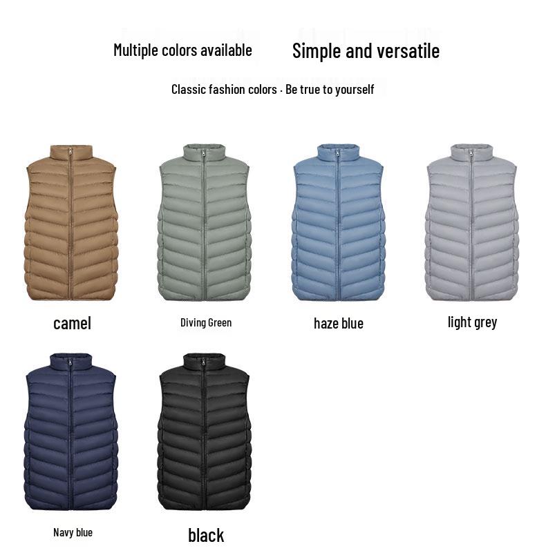 Men's Lightweight Duck Down Vest - 2026 Winter Casual Warm Waistcoat