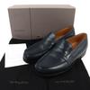 Mocasin J.M WESTON 180 Signature excelent Pantofi din piele Eșarfă bleumarin din cutie Bărbați din piele Folosit