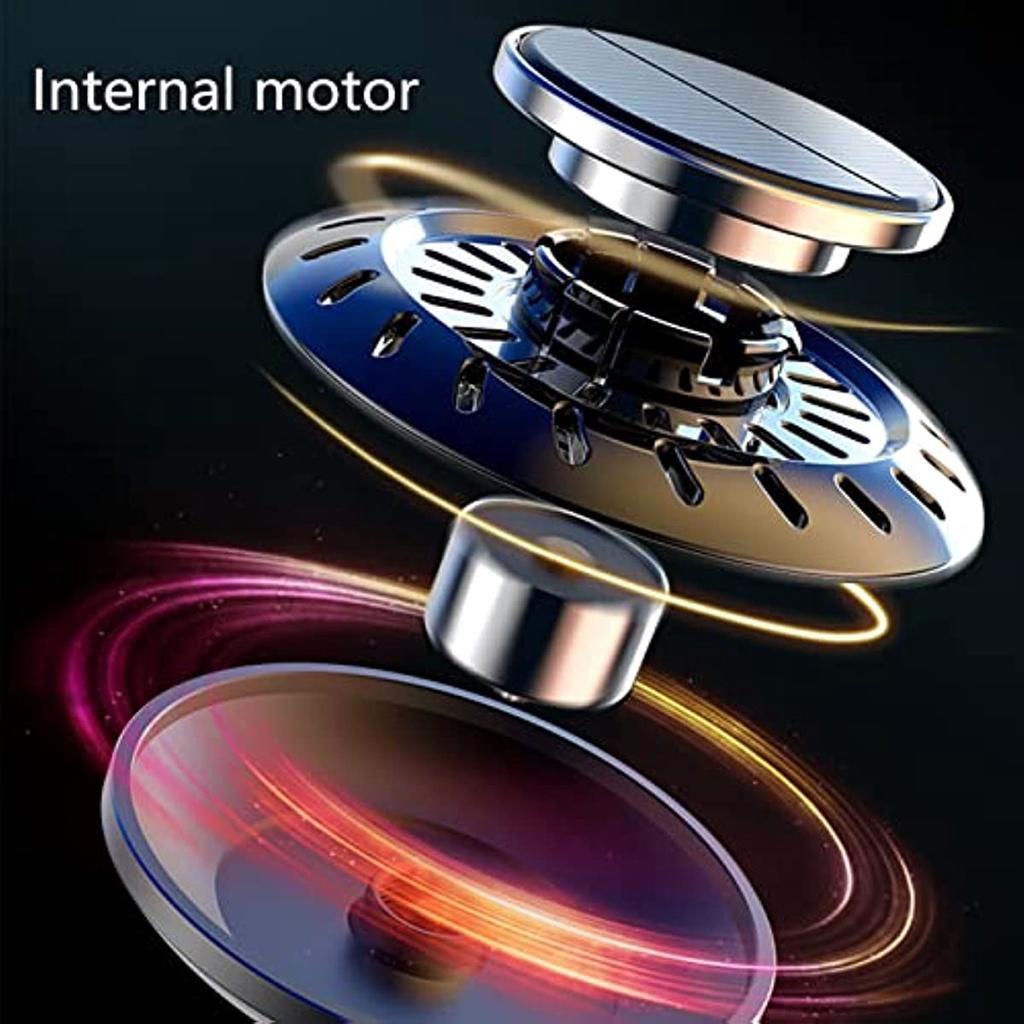 Osvěžovač vzduchu do auta Aromaterapie Solární rotační olejový difuzér Dekorace do auta Domácí kancelář Auto na jeden den 1 ks bukové vločky + 2 láhve kolínské Es