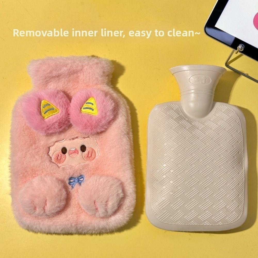Lamb Pattern Hot Water Bottles Cartoon Hand Warmers Soft Warm Water Bag  Belly