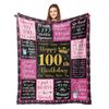 80. Geburtstag Geschenkdecke Druck Weiche und Bequeme Flanelldecke für Sofa Bett Wohnzimmer