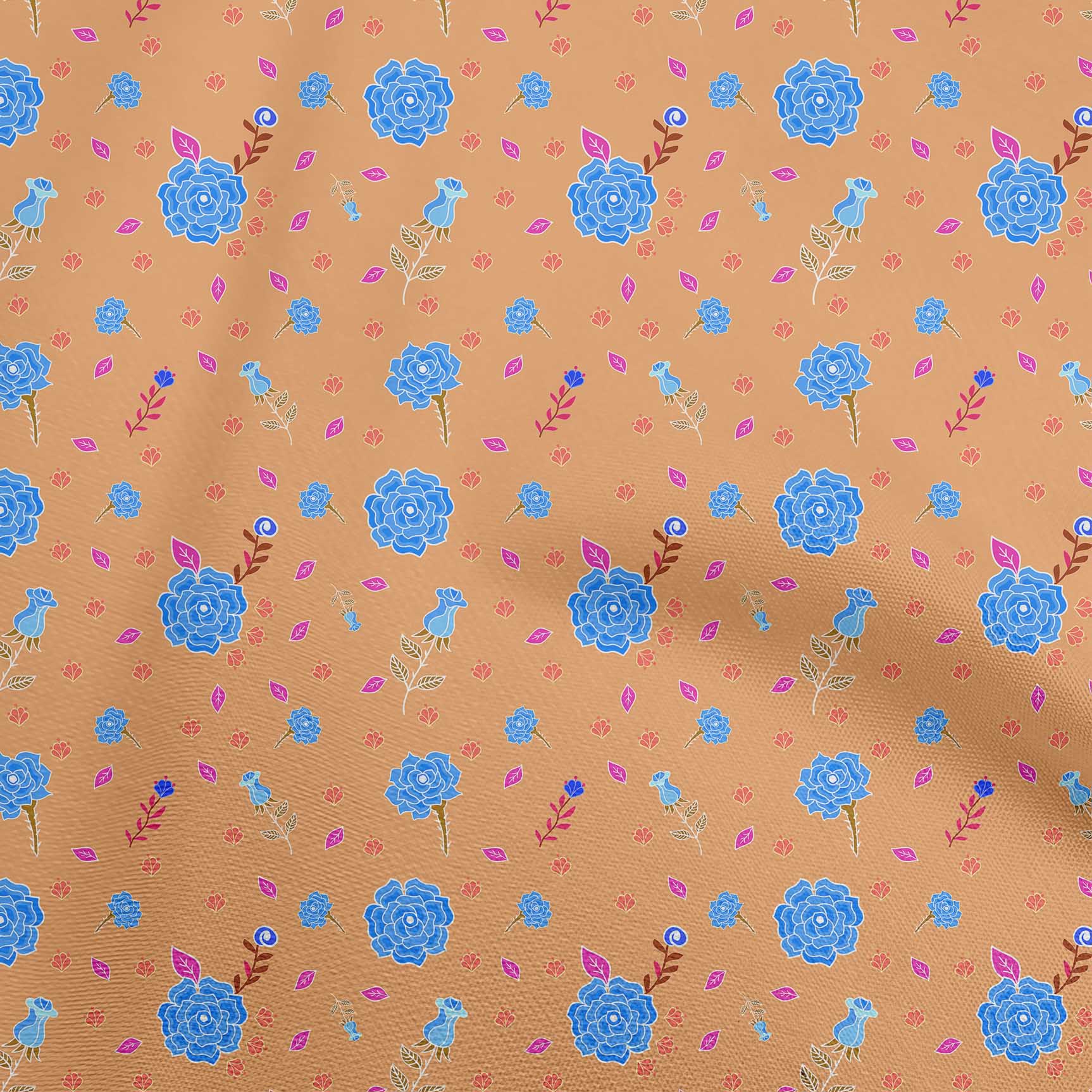 

oneOone Cotton Flex Black Fabric Asian Retro Floral Craft Projects Decor Fabric Printed By The Yard 40 Inch 42 Inch Wide - Viscose Chiffon помаранчевий