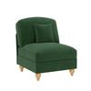 Windsor Sofa without Armrest Chenille with 1 Cushion - Green