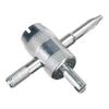 4-in-1 Tire Valve Tool: Valve Core Wrench, Stem Installer, Repair Tool, Deflation Needle