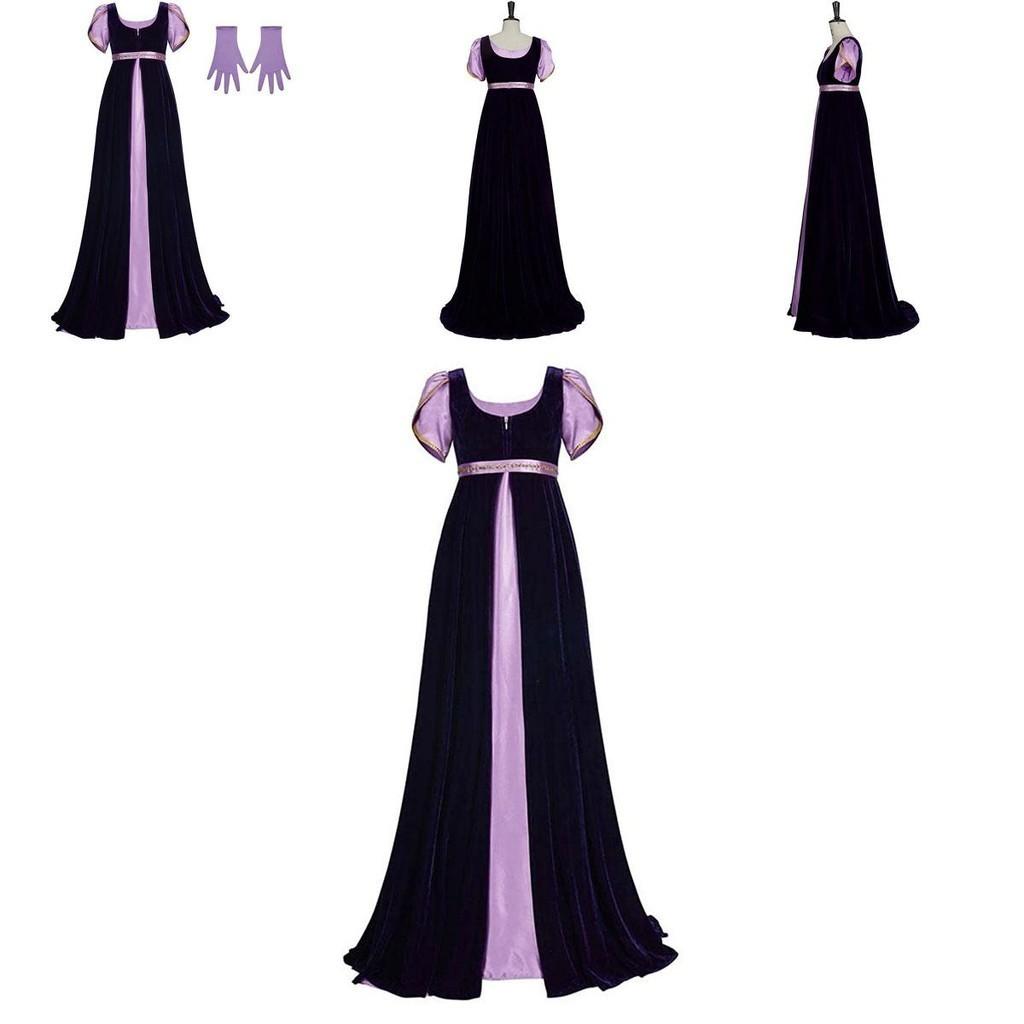 Set Vestito Lungo Bridgeton Ispirazione Vintage Per Spettacoli Teatrali