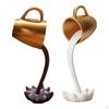 Floatings Coffee Cup Cafe Art Decoration Modern Sculpture Pouring Mug Resin Ornament for