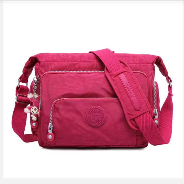 Hochwertige A4 Herren Damen Schulter Umhängetasche Cross Body Große Kapazität Geldbörse Wasserdicht Leicht Blau Lila Rot M1304
