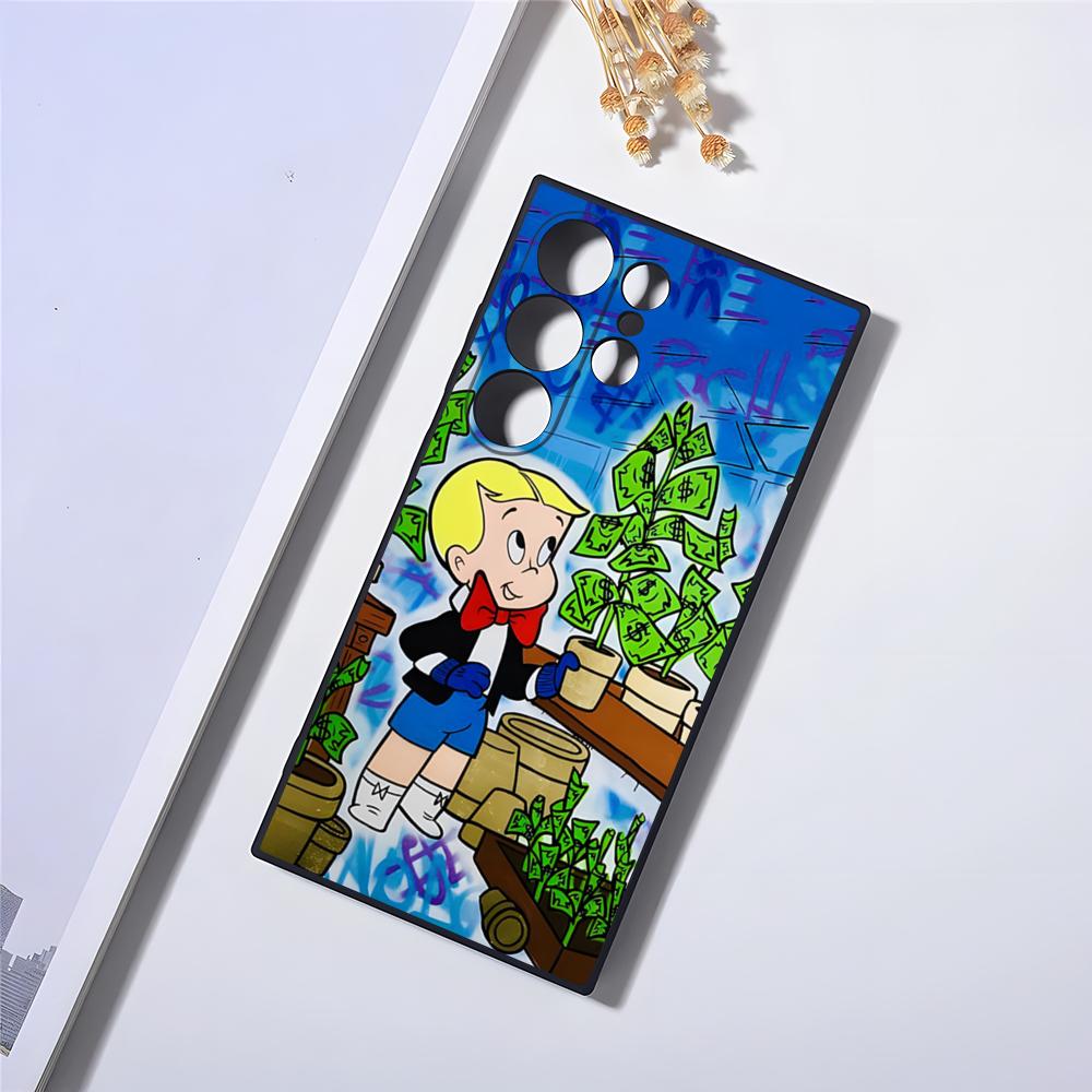 Cartoon Richie Rich Phone Case For Samsung S24 Ultra S23 Fe S22 S20 S21 Plus Galaxy A54 A34 A24 A53 Note 20 Cover