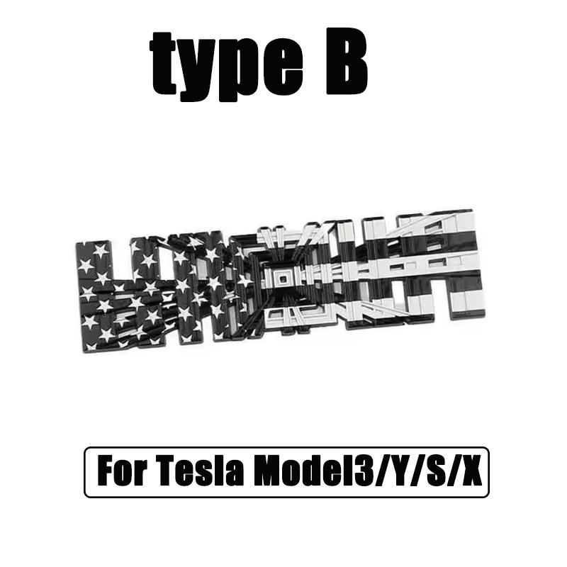 Distintivo Emblema Decalcomania Adesivo Metallo 3D Lettera Coda per Tesla Model 3/Y/S/X Plaid Bagagliaio Portellone Parafango Accessorio Auto Decalcomania Carrozzeria