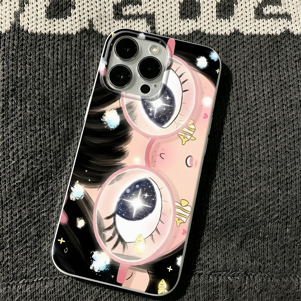 Phone Case For Iphone 17 Air 11 Pro Max 13 15 Plus 12 14 16 Absorbent Heavy Duty Anti Break Little Girl With Shining Eyes Cover