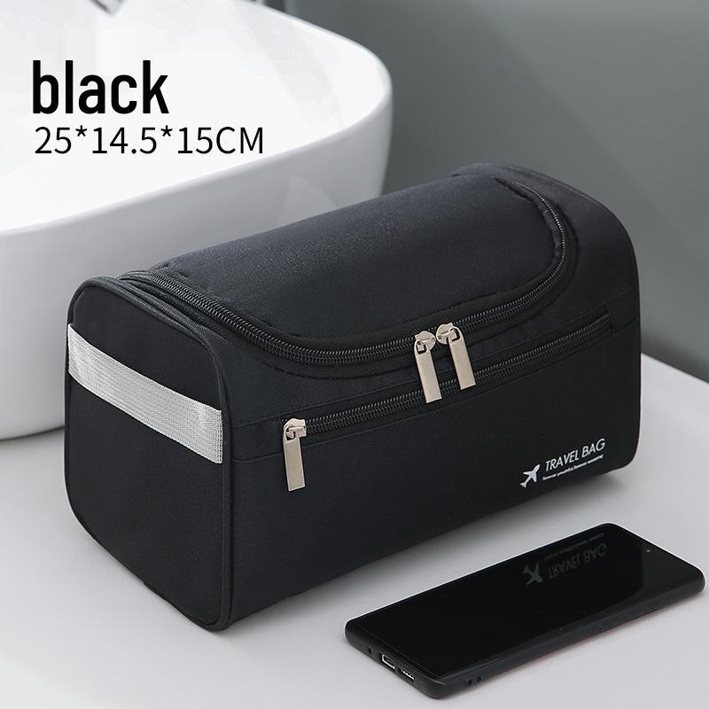 Men's Large Waterproof PU Toiletry Bag - Travel Cosmetic Organizer