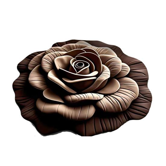 Yousheng Diatomaceous Earth Floor Mat 3D Realistic Flower Pattern Non-Slip Backing Door Mat Living Room Bathroom Kitchen Absorbent Mat