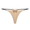 Butterfly Embroidered Low-Waist Double-Layer Thong Bikini Underwear
