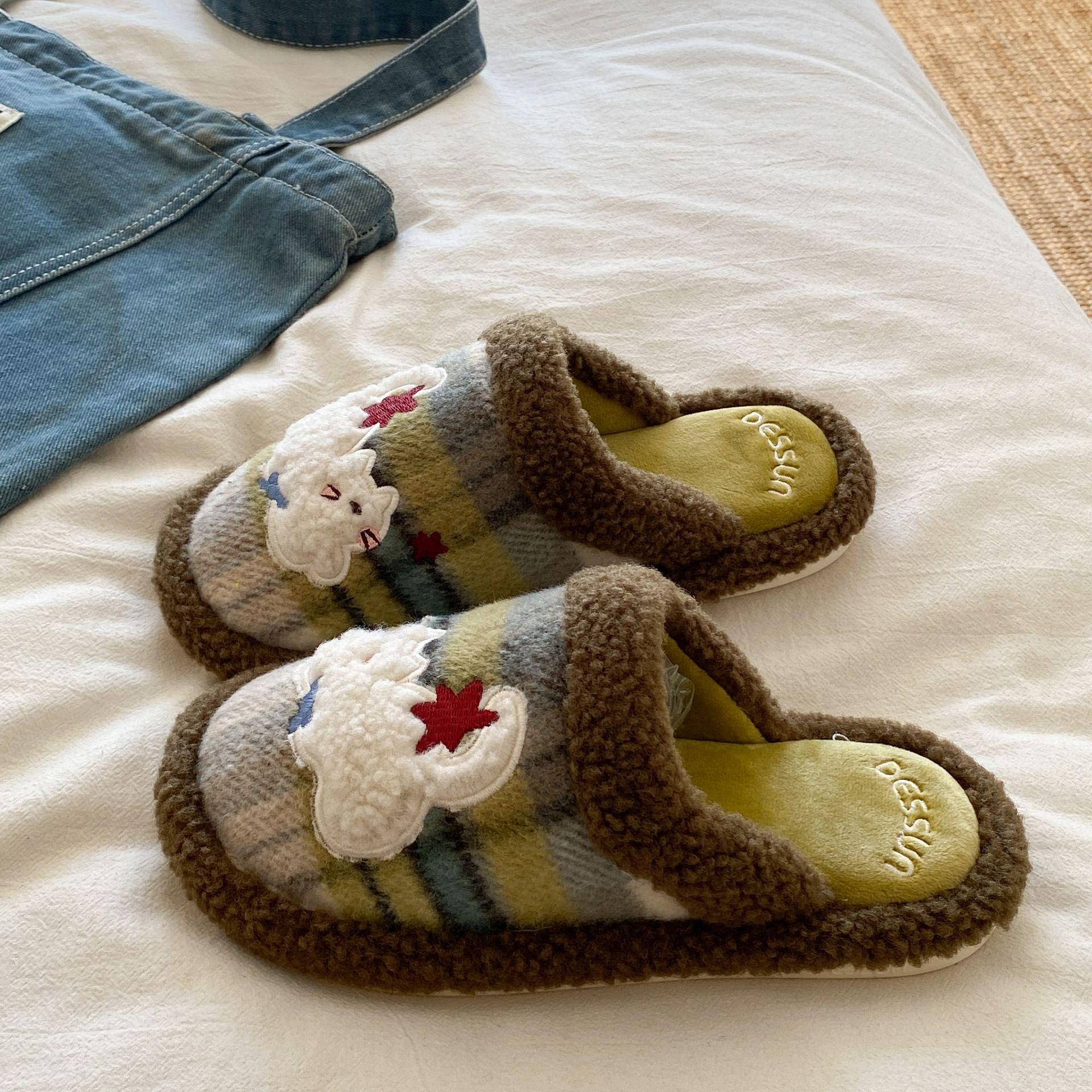 

Зимние плюшевые тапочки на плоской подошве для женщин, уличные модные пушистые тапочки-слайды, женские шлепанцы 38-39