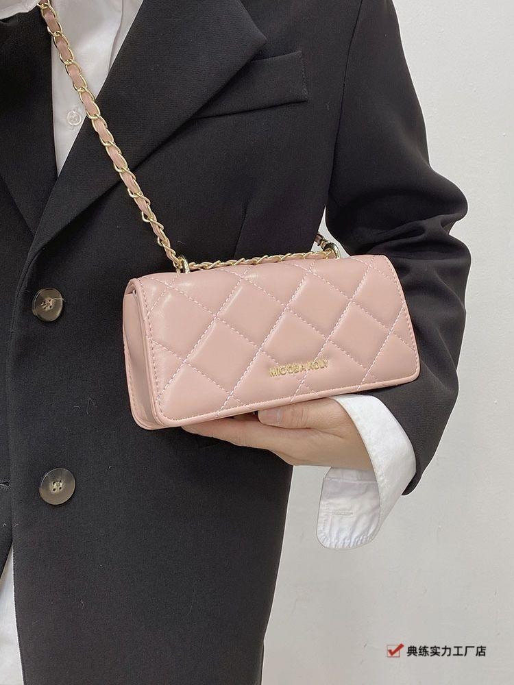 Rhombus Small Bag New Trendy High-end Sense Versatile Fashion Chain Bag Women's Niche Shoulder Messenger Bag