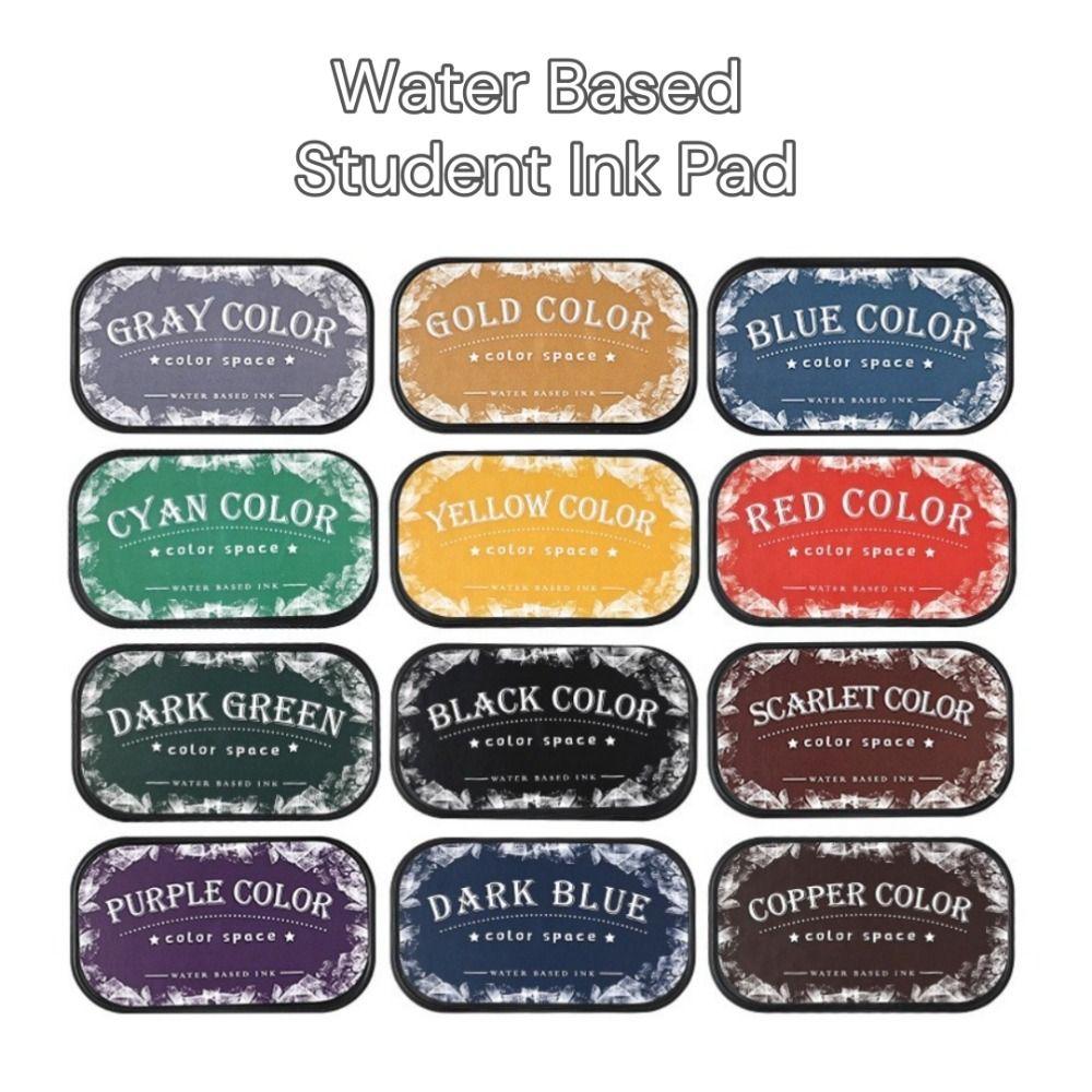 Quick Drying Self Ink Stamp Colorful Student Supplies Water Based Ink Pad for Planner Stamps