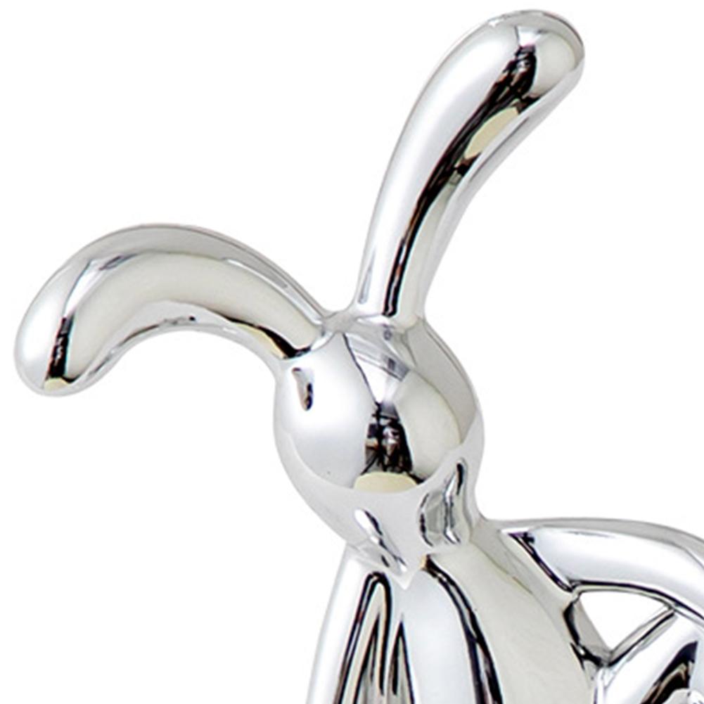 Rabbit Animal Decor Modern Style Bunny Art Crafts Silver Living Room Decoration