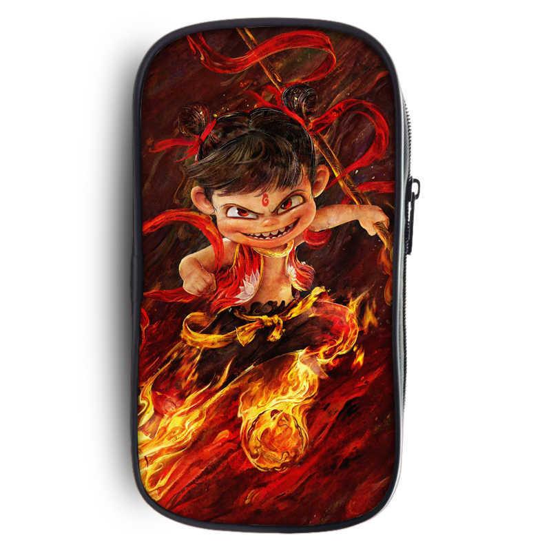 Fabric Nezha Oxford Pencil Case Organizer For Students And Teens Storage Bag