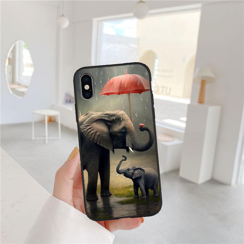 QT3 Animal Elephant Phone Case for Samsung Galaxy A05 A05S A12 A13 A15 A33 A53 A73 M15E M55 S10 S10E S20 Ultra Lite Plus Fe