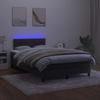 Vidaxl Łóżko Kontynentalne Z Materacem I Led, Czarny Aksamit 120X200Cm