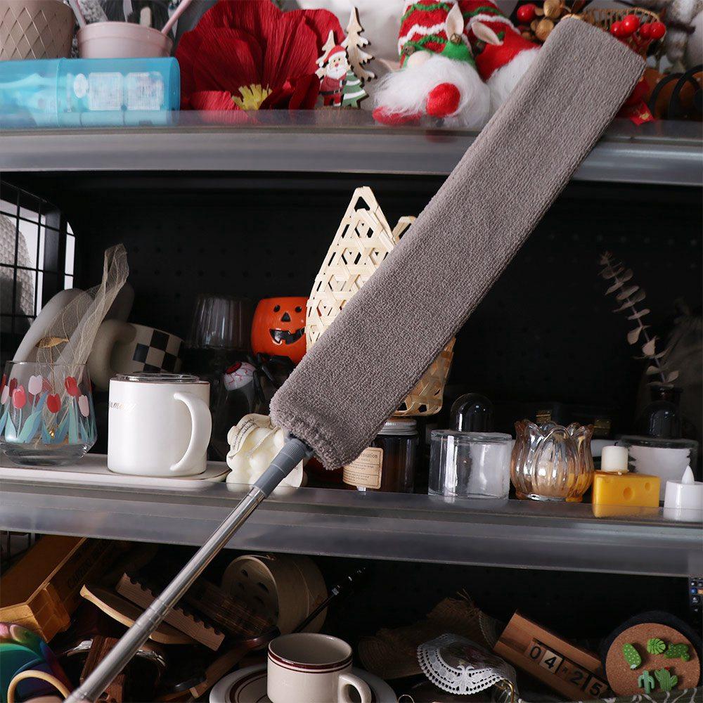 Retractable Long Handle Cleaning Mop Adjustable Furniture Crevice Brush  Household Cleaning Tools