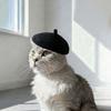 Cute Adjustable Wool Puppy Beret Comfortable Wool Beret Style Headwear Mini Pet Fashion Accessories For Kitten